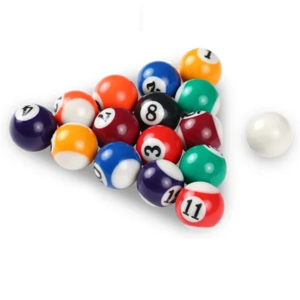 Set Juego Bolas Mini De Billar Pool X16